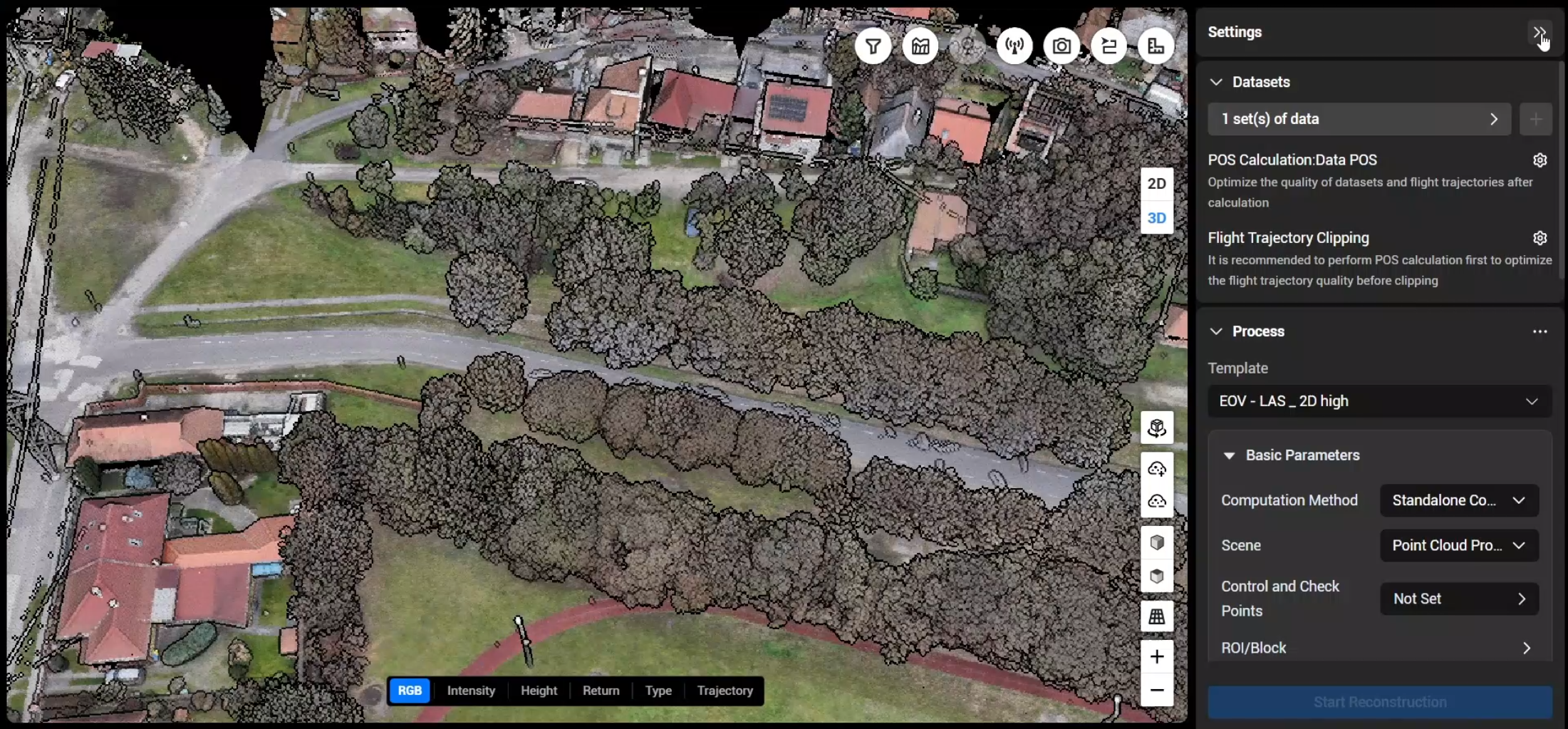 Procesare LiDAR in DJI Terra clasificare puncte