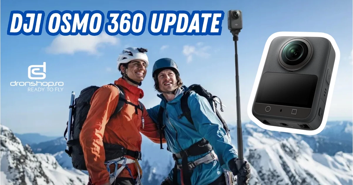Actualizare firmware DJI Osmo 360 pentru continut social media si live
