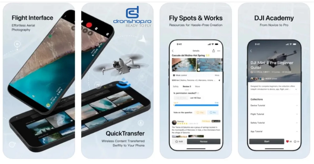Aplicatia DJI Fly a primit o noua actualizare