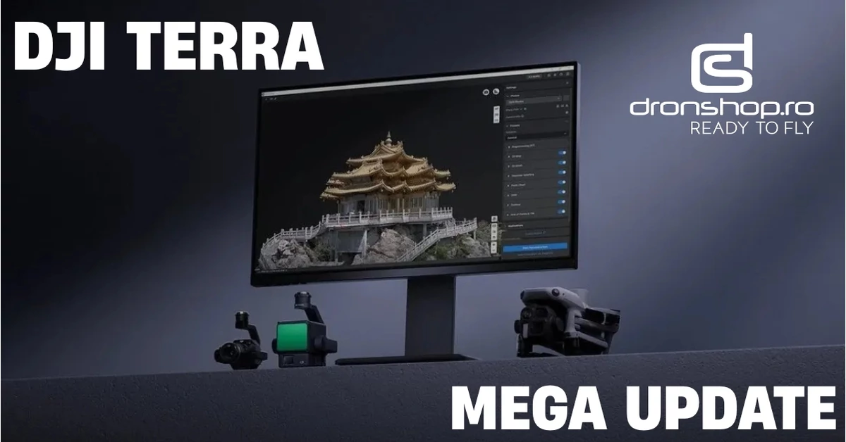 DJI Terra MEGA Update: Gaussian Splatting si multe altele