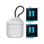 Telesin 3 Slot Waterproof Charger Box + 2 Batteries for GoPro Hero 11/10/9