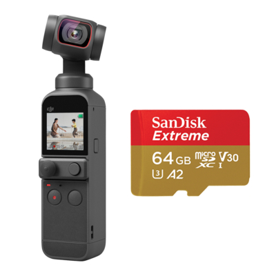 DJI Pocket 2 Stabilizator cu Camera - Memory Bundle