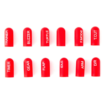 Radiomaster Labeled Silicon Switch Cover Set Short Red
