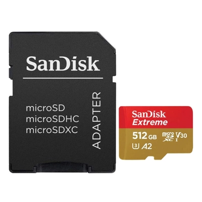 Sandisk Extreme MicroSDXC 512 GB 190/130 MB/s UHS-I U3