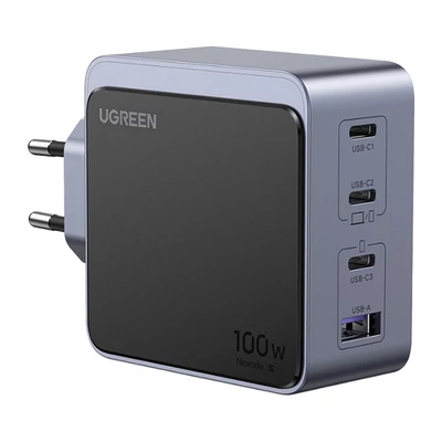 UGREEN X565 Nexode Air Wall Charger - 100W - 5A - 1 x USB-A - 3 x USB-C - Grey