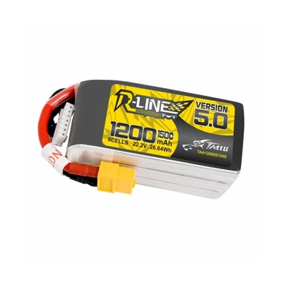 Tattu R-Line 5.0 1200mAh 22.2V 150C 6S1P XT60 Baterie