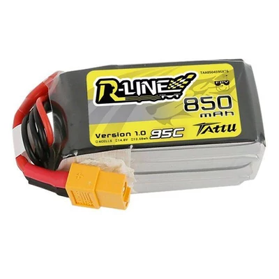 Tattu R-Line 850mAh 4S 95C 14.8V Lipo battery XT60