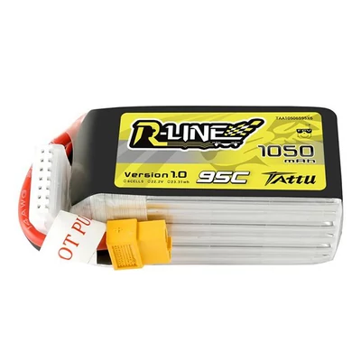 Tattu R-Line V3 LiPo Battery 1050mAh 120C 22.2V XT60