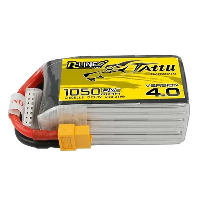 Tattu R-Line V4.0 LiPo Battery 130C XT60 1050mAh 6S