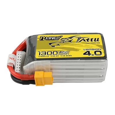 Tattu R-Line 4.0 1300mAh 22.2V 130C 6S1P XT60 Baterie