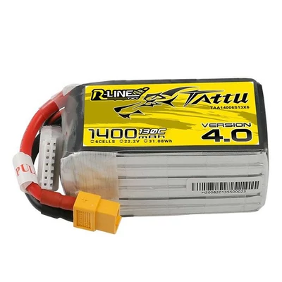 Tattu R-Line 4.0 1400mAh 22.2V 130C 6S1P XT60 Baterie