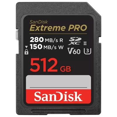 Sandisk Extreme PRO SDXC 512GB UHS-II U3 V60 Memory Card