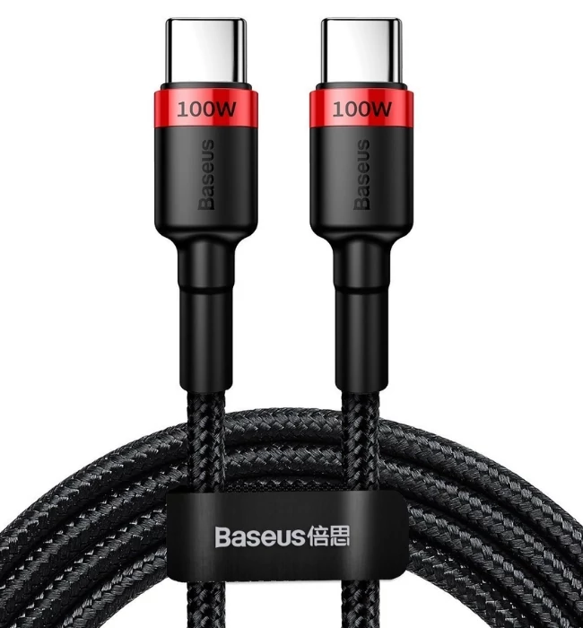 Baseus Cafule USB-C-USB-C Cable - QC 3.0 - PD 2.0 - 100 W - 5A - 2 m (Red-Black)