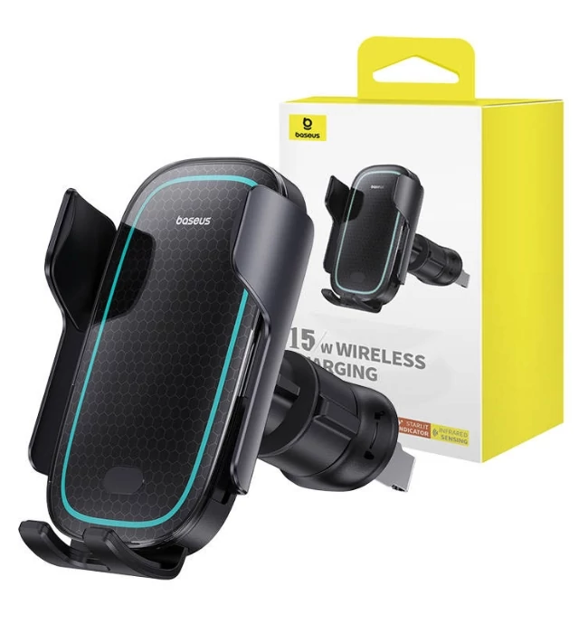 Baseus MilkyWay Pro Wireless Car Charger 15W - Black