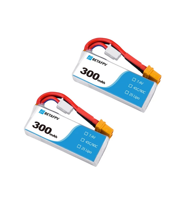 300mAh 2S 45C Lipo Battery 2buc