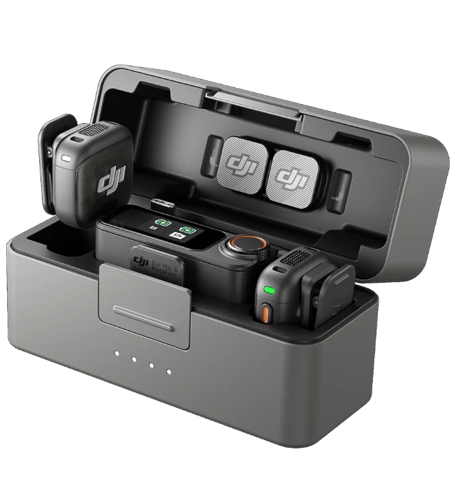 DJI Mic 3 - 2 TX + 1 RX + Charging Case ✓ Magazinul de Drone