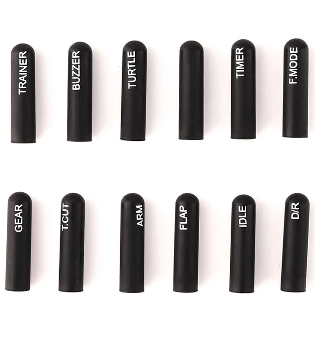 Radiomaster Labeled Silicon Switch Cover Set Long Black