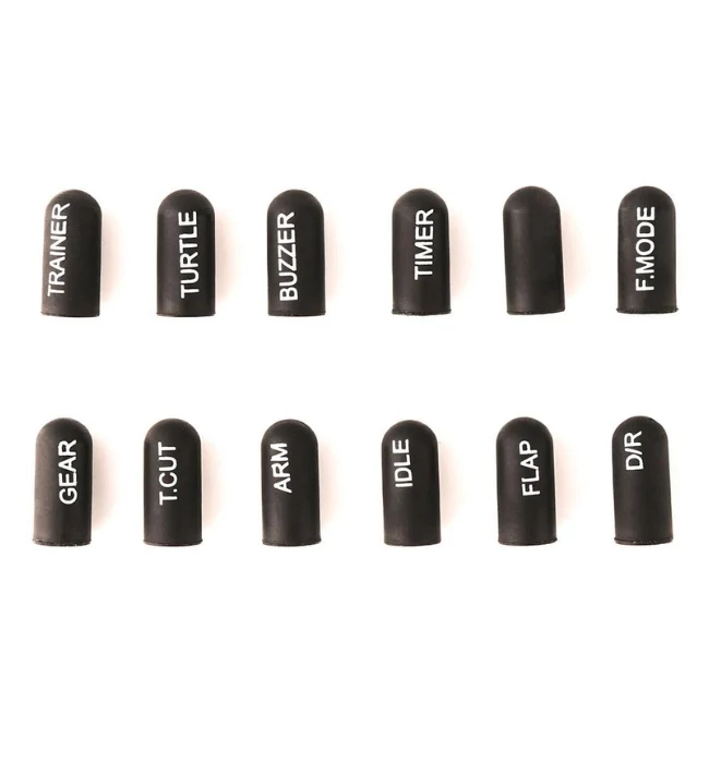 Radiomaster Labeled Silicon Switch Cover Set Short Black