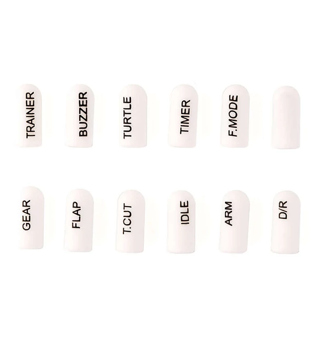 Radiomaster Labeled Silicon Switch Cover Set Short White