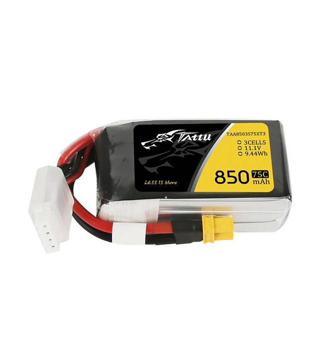 Tattu 850mAh 11.1V 75C 3S1P Battery XT30 Connector