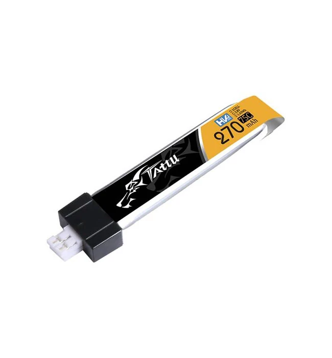 Tattu LiPo 270mAh 3.8V 75C 1S1P JST-PHR 2.0 Battery - 5 pcs