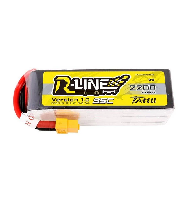 Tattu R-Line 2200mAh 18.5V 95C 5S1P XT60 Battery
