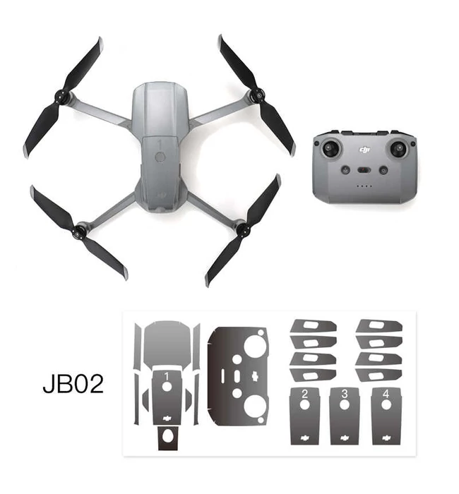 Mavic Air 2 Full Covered Sticker (Fluorescent, Silver)