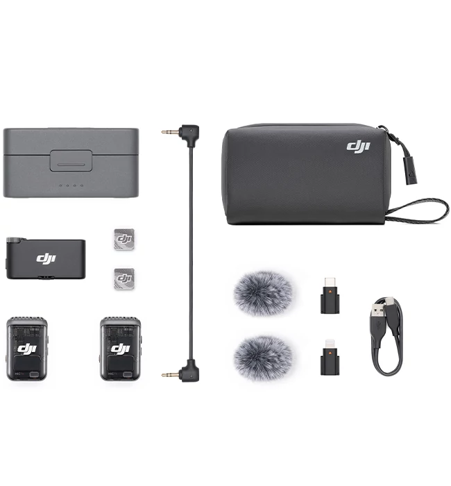 DJI Mic 2 - 2 TX + 1 RX + Charging Case ✓ Magazinul de Drone