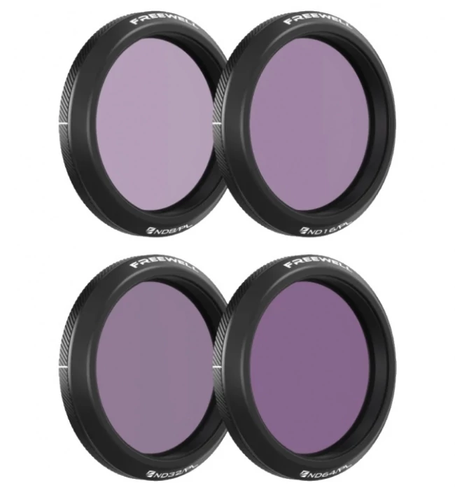 Freewell Bright Day Filter 4 Pack for DJI Osmo Action 5 Pro