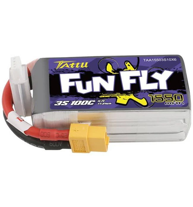 Tattu Funfly 1550mAh 100C 6S Lipo battery XT60