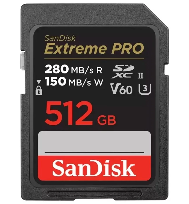 Sandisk Extreme PRO SDXC 512GB UHS-II U3 V60 Memory Card