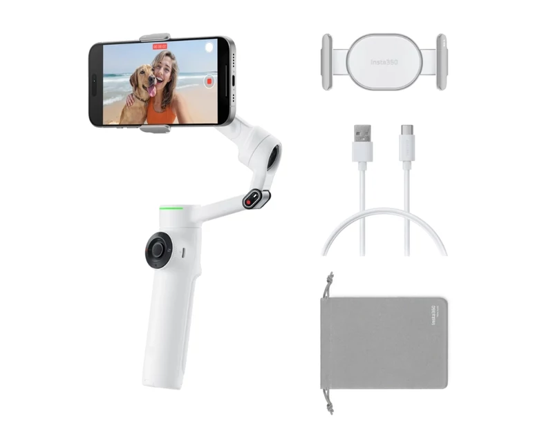 Insta360 Flow 2 Pro Standard Bundle - Summit White ✓ Magazinul de